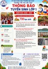 THÔNG BÁO TUYỂN SINH LỚP 1 NĂM HỌC 2026–2027