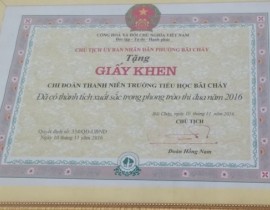 Bằng khen Chi đoàn (2014-2019)