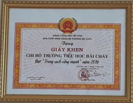 Bằng khen Chi bộ (2014-2020)
