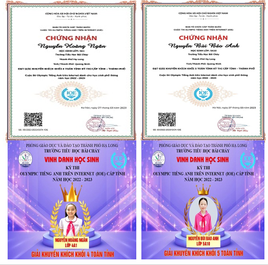 VINH DANH HỌC SINH ĐẠT GIẢI OLYMPIC TIẾNG ANH CẤP TỈNH