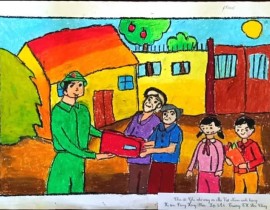 Những bức tranh xuất sắc đạt giải A-Kỷ niệm 75 năm Ngày Thương binh _ liệt sĩ (27/7/1947 _ 27/7/2022)